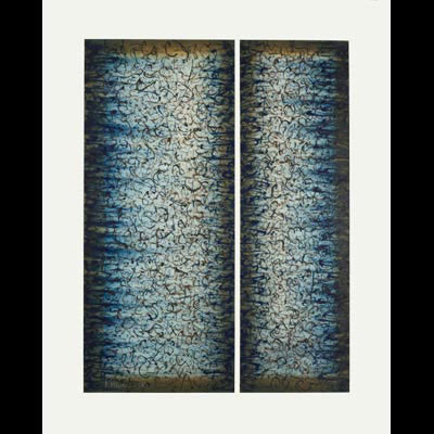 Torah Series IV in Blue, 40x32